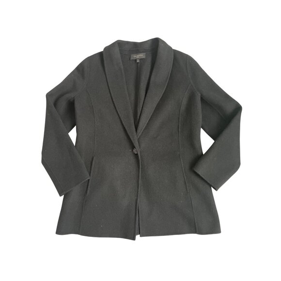 Talbot's Jackets & Blazers - Talbot's Women's 6P Double Faced Wool Felt Blazer Lapel Single Button Black